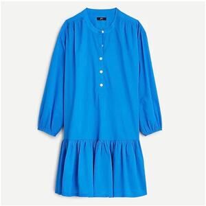 J.Crew Dress Womens Medium Blue Swingy Cover Up Lightweight Beach Resort Travel